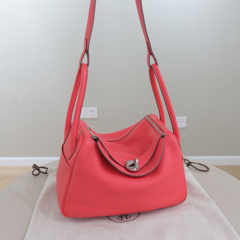 Hermes • Lindy 30 唇膏粉銀釦 Tc皮-0