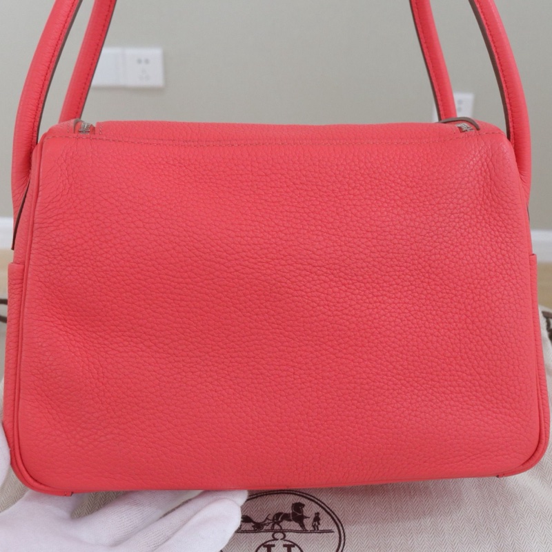 Hermes • Lindy 30 唇膏粉銀釦 Tc皮-1