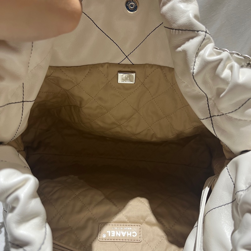 Chanel香奈兒霧面銀橫版22bag(垃圾袋)(小號)-3