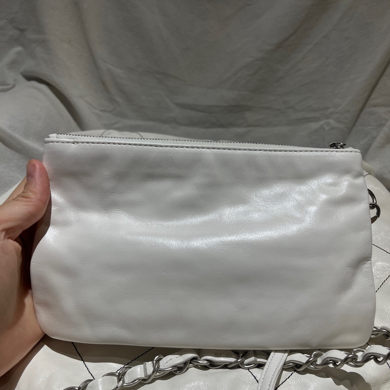 Chanel香奈兒霧面銀橫版22bag(垃圾袋)(小號)-5