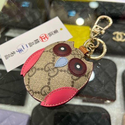 東區正精品㊣GUCCI 821813 近全新貓頭鷹吊飾公仔吊飾鑰匙圈掛飾吊飾 RZ6332-1