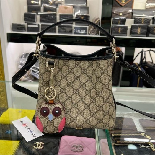 東區正精品㊣GUCCI 821813 近全新貓頭鷹吊飾公仔吊飾鑰匙圈掛飾吊飾 RZ6332-2
