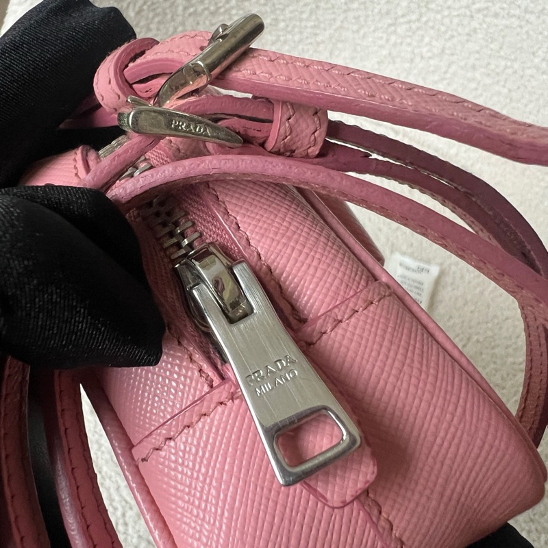 98新Prada普拉達蝴蝶結包 mini淺粉色小斜挎 尺寸:15*10*5cm 。-7