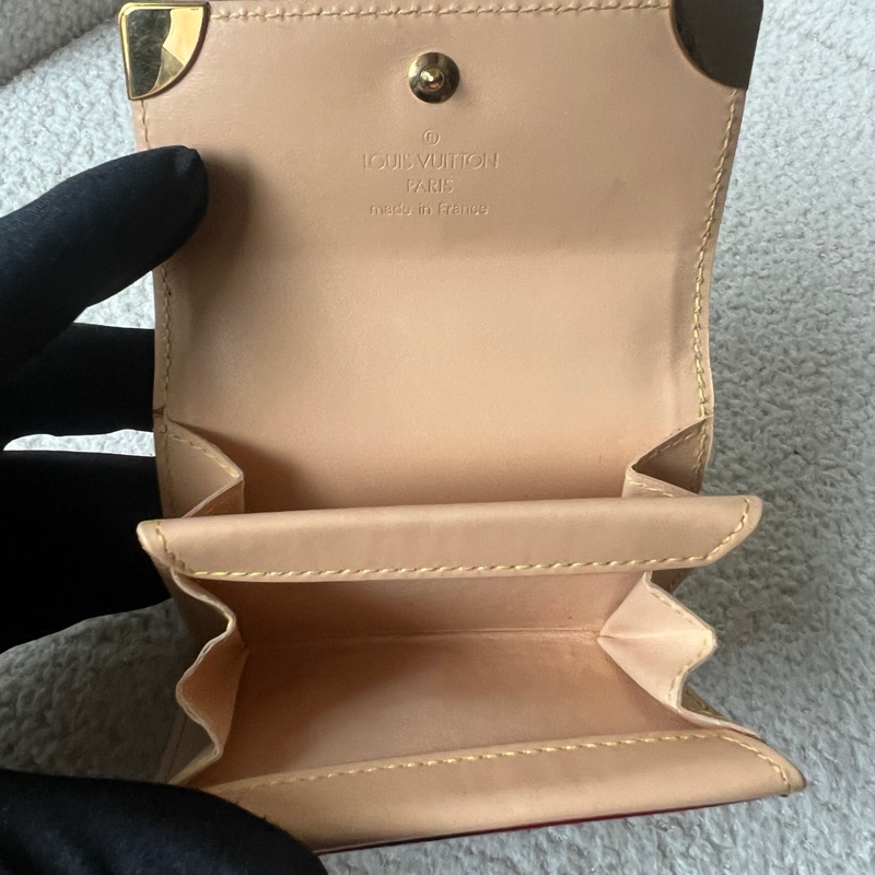 98新LV 村上隆絕版白三彩 卡包零錢包 可配鏈斜挎woc 無附件-5