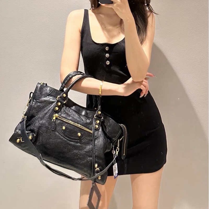 Balenciaga巴黎世家 The City中號機車包 尺寸約38 24 13-0