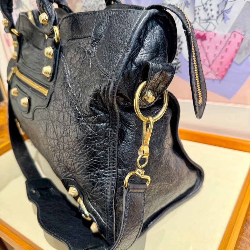 Balenciaga巴黎世家 The City中號機車包 尺寸約38 24 13-2