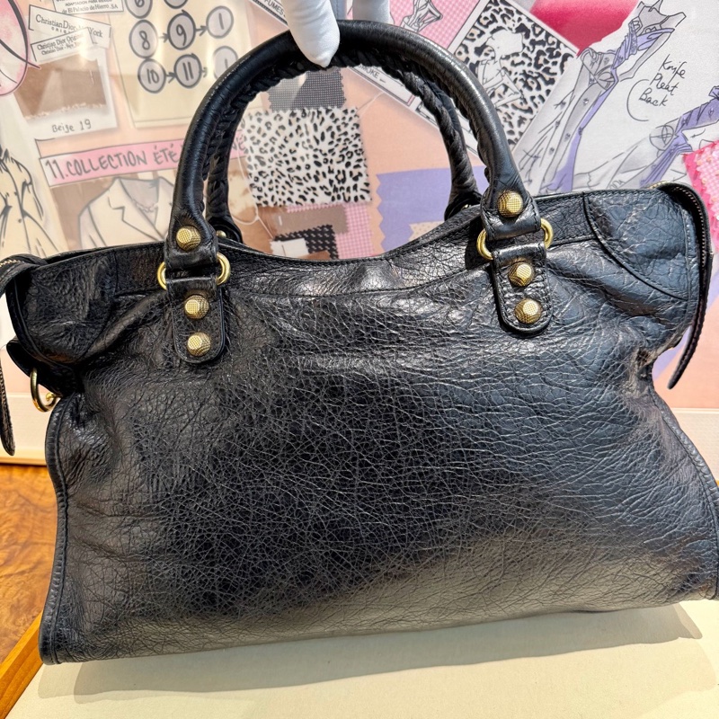 Balenciaga巴黎世家 The City中號機車包 尺寸約38 24 13-4