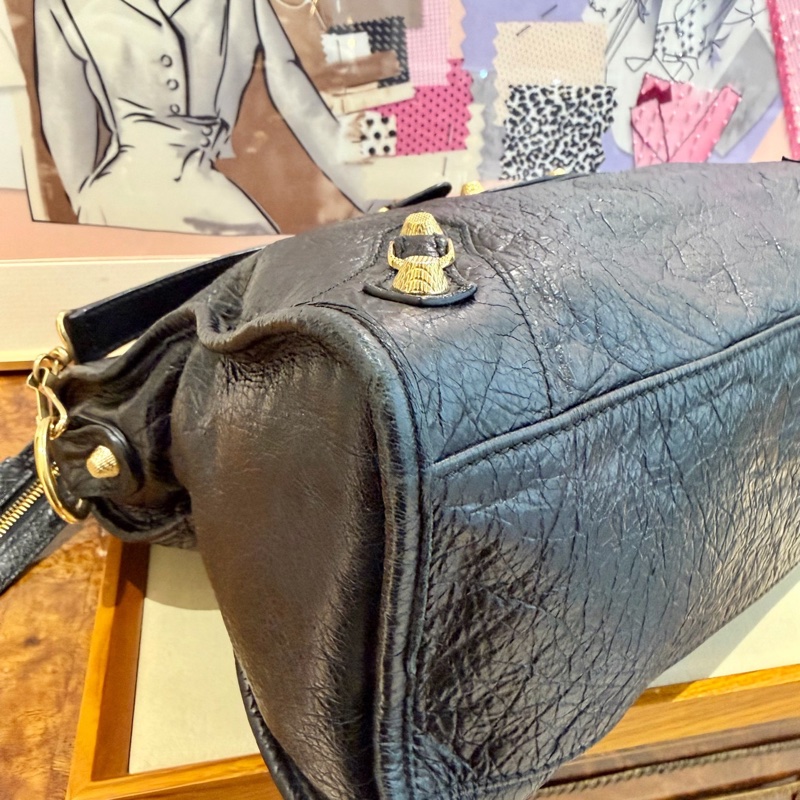 Balenciaga巴黎世家 The City中號機車包 尺寸約38 24 13-5