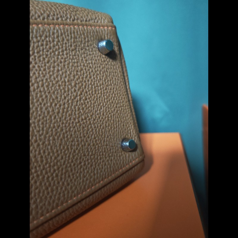 Hermes Kelly 35 金棕銀扣 稀有同色線材-3