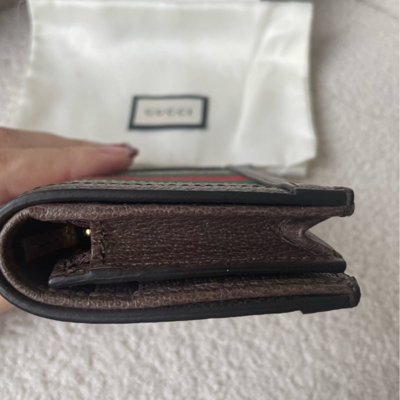 99新 GUCCI古馳 Ophidia老花Logo錢包卡包 尺寸11×8×3-3