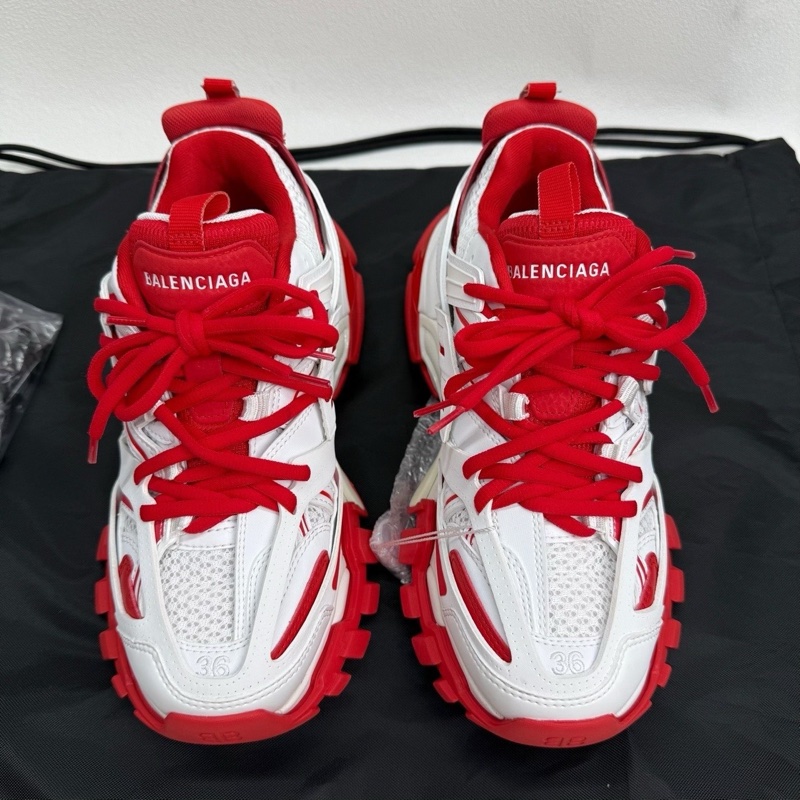 閒置未使用Balenciaga巴黎世家 Track 老爹鞋白紅色 36碼-2