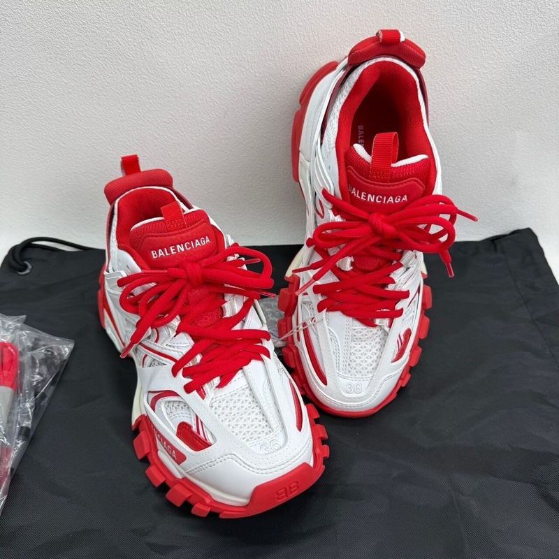 閒置未使用Balenciaga巴黎世家 Track 老爹鞋白紅色 36碼-8