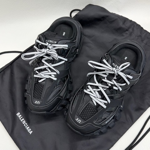 Balenciaga巴黎世家 Track 包頭厚底男款黑白 半拖 40碼