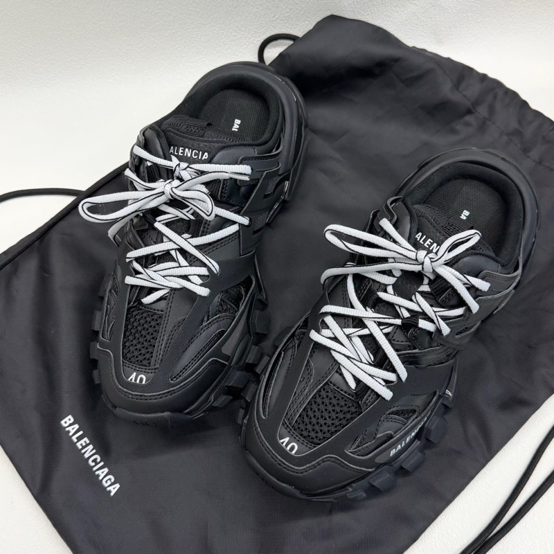 Balenciaga巴黎世家 Track 包頭厚底男款黑白 半拖 40碼-0