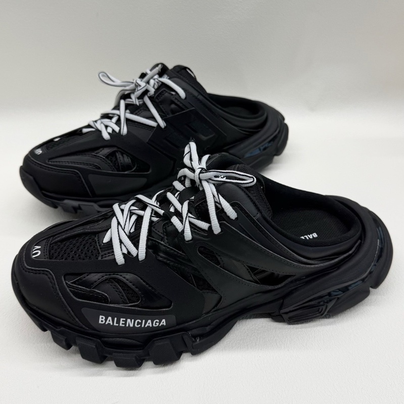 Balenciaga巴黎世家 Track 包頭厚底男款黑白 半拖 40碼-2