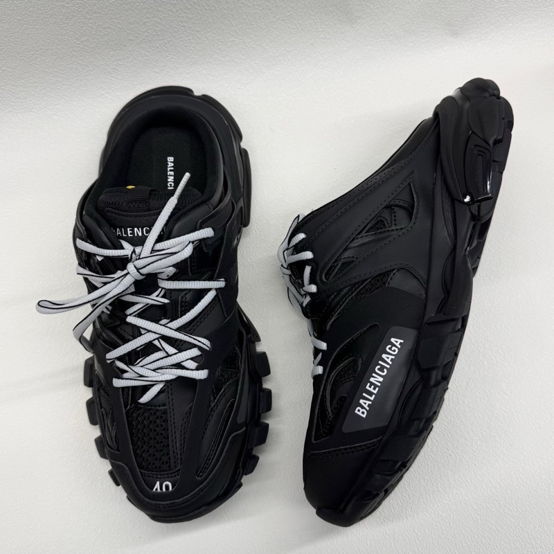 Balenciaga巴黎世家 Track 包頭厚底男款黑白 半拖 40碼-8