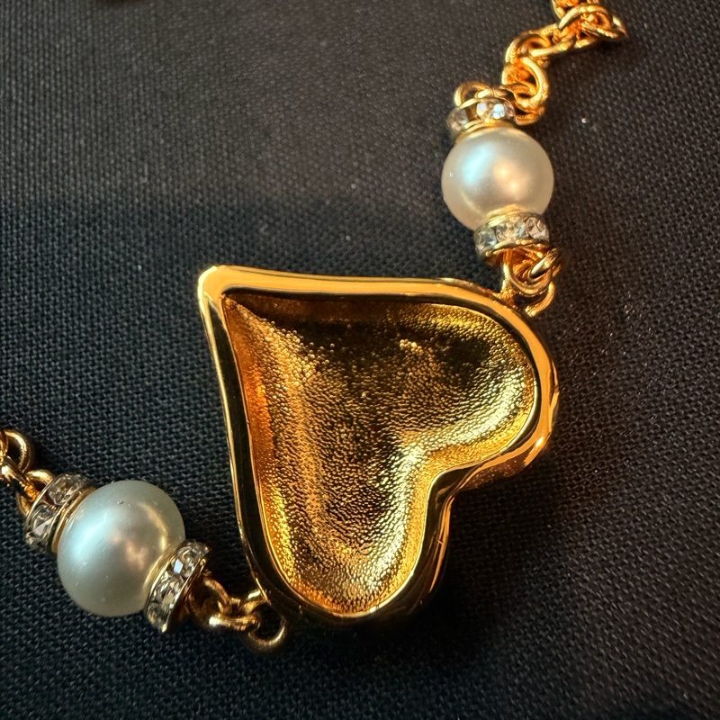 CHANEL 愛心珍珠項鍊 【超低價】.ᐟ.ᐟ-5