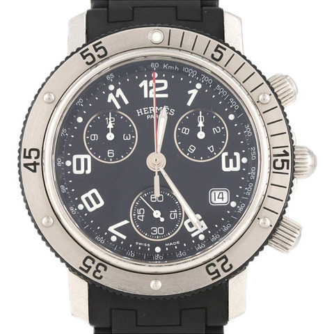 愛馬仕 Clipper Diver 潛水計時表 CL2.915 不鏽鋼 x 橡膠石英錶