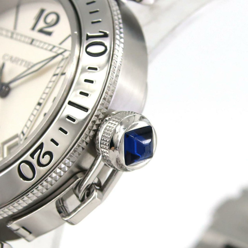 卡地亞 Pasha Seatimer W31080M7 不鏽鋼自動腕錶-4