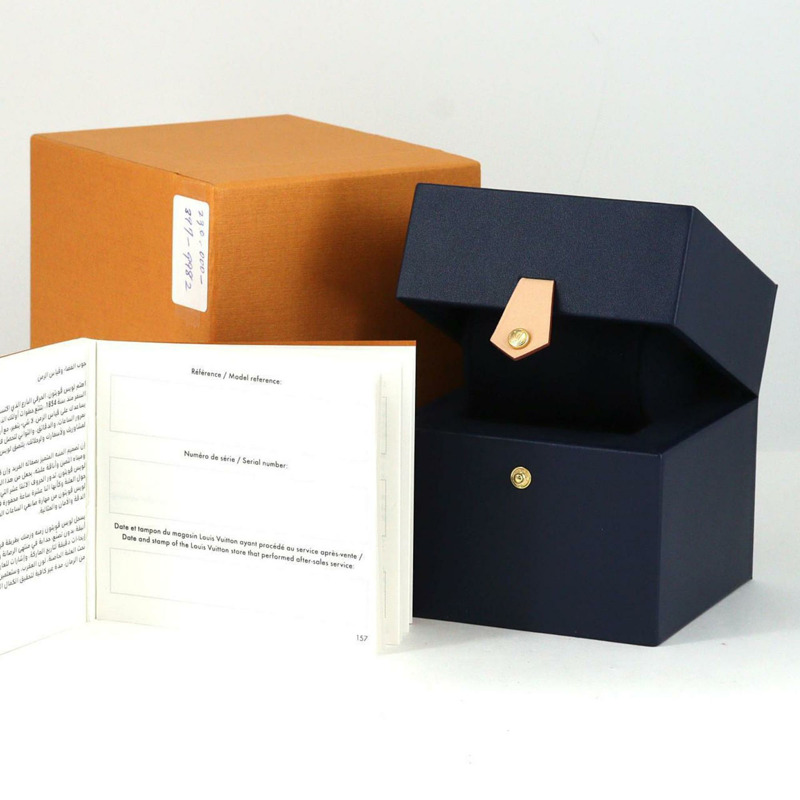 路易威登 Tambour 計時碼 Damier Cobalt QA090 SSxPG 自動腕錶-7