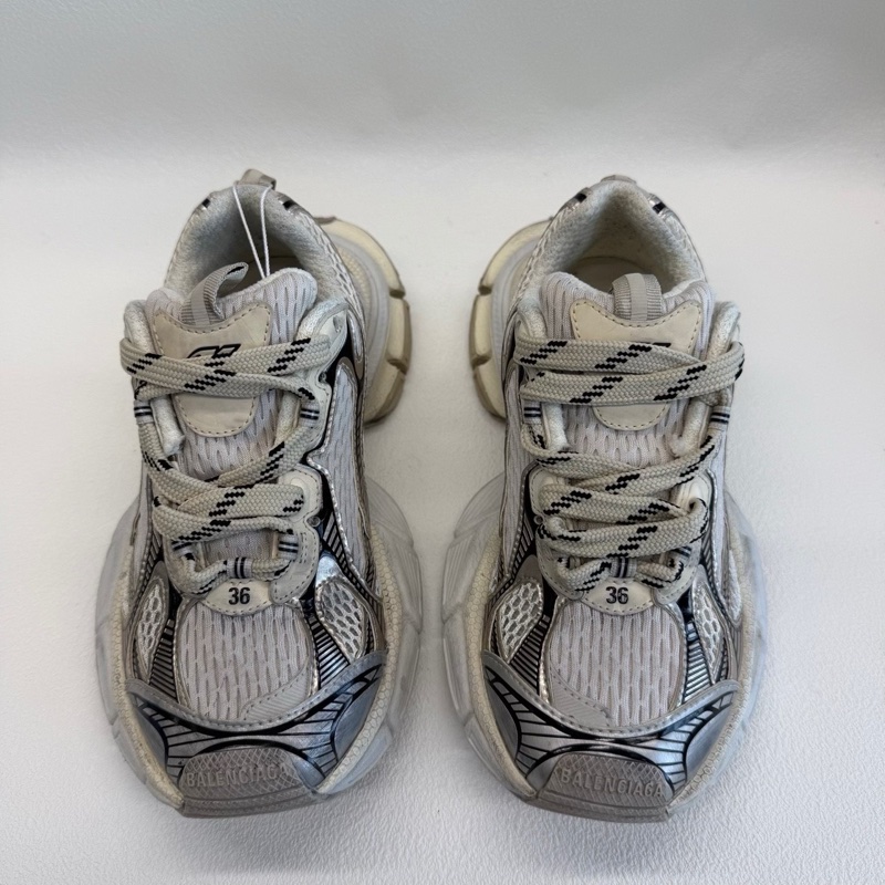 Balenciaga巴黎世家 3XL 網布皮革 老爹鞋 香檳色 36碼-1