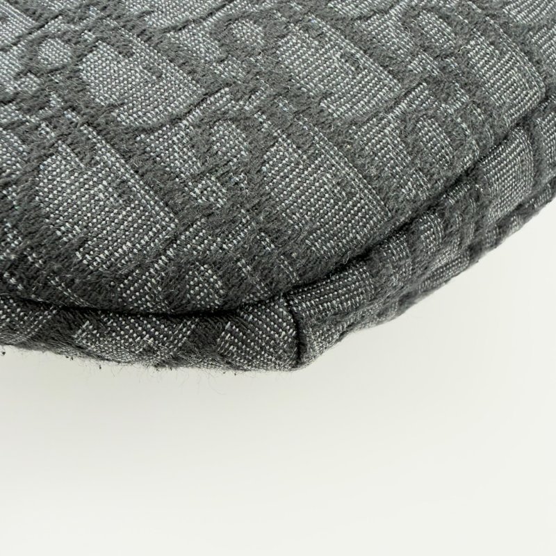 CHRISTIAN DIOR - 黑色牛皮緹花Saddle腰包-6