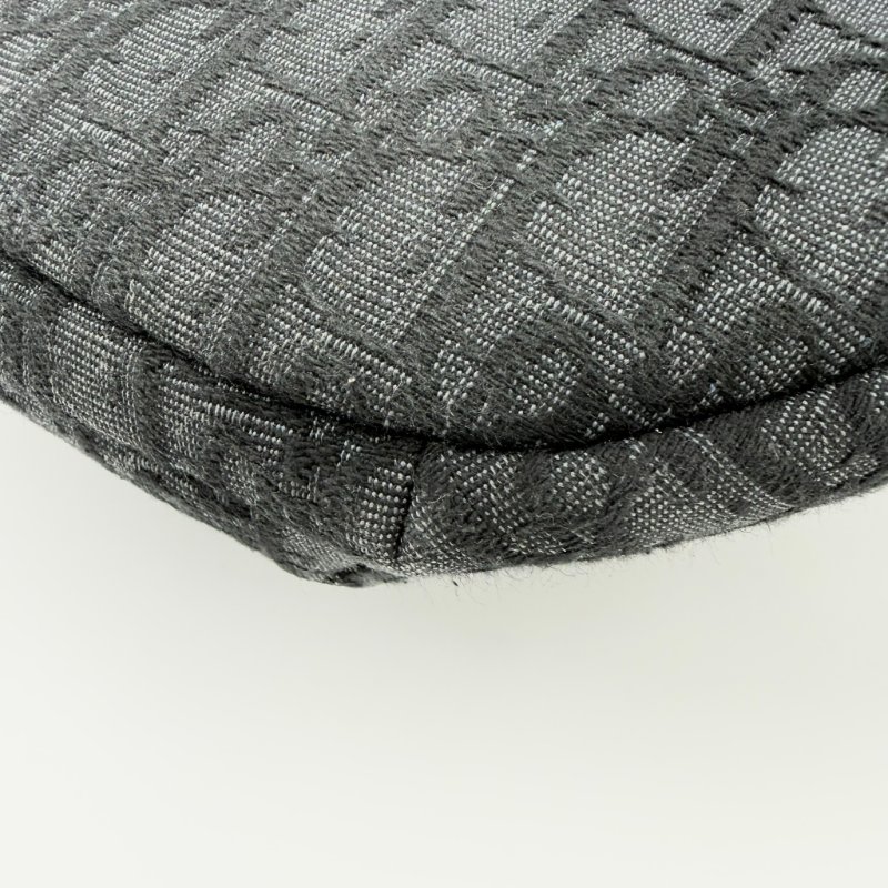 CHRISTIAN DIOR - 黑色牛皮緹花Saddle腰包-7