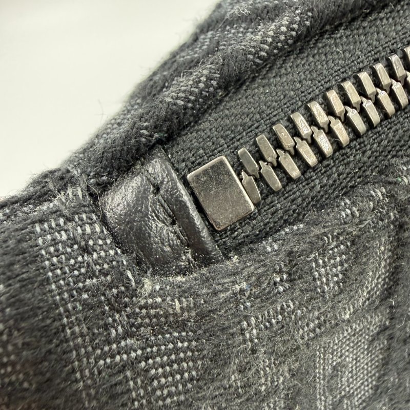 CHRISTIAN DIOR - 黑色牛皮緹花Saddle腰包-12