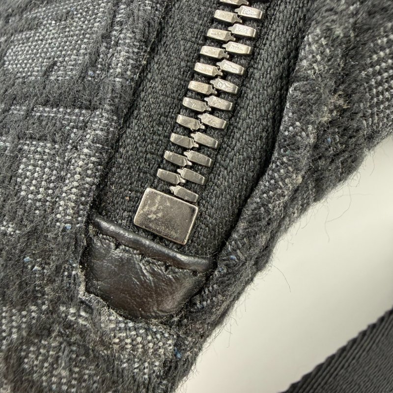 CHRISTIAN DIOR - 黑色牛皮緹花Saddle腰包-13