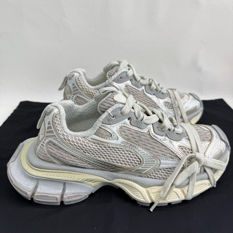 Balenciaga巴黎世家 3XL 做舊 低幫老爹鞋 淺米色38碼-3
