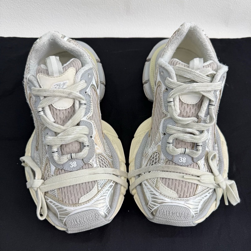 Balenciaga巴黎世家 3XL 做舊 低幫老爹鞋 淺米色38碼-7
