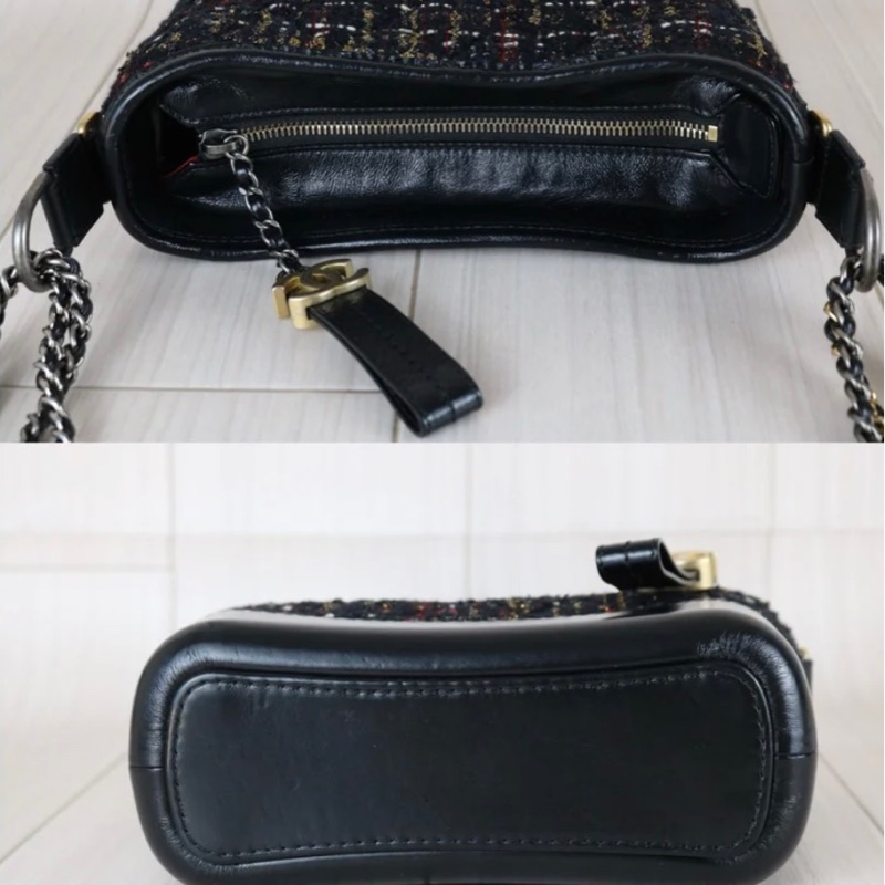 「JL精品代購」98新 Chanel香奈兒 Gabrielle 編織款小號流浪包-5