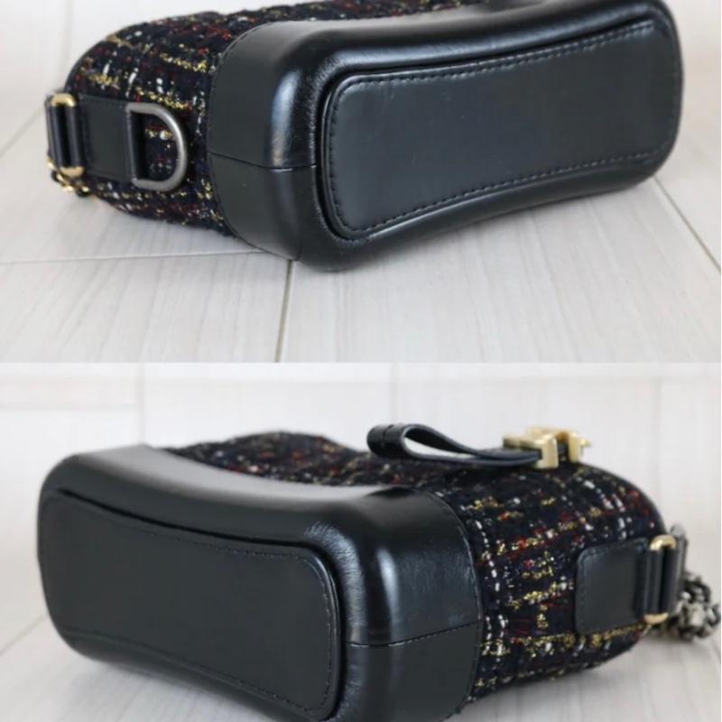 「JL精品代購」98新 Chanel香奈兒 Gabrielle 編織款小號流浪包-6