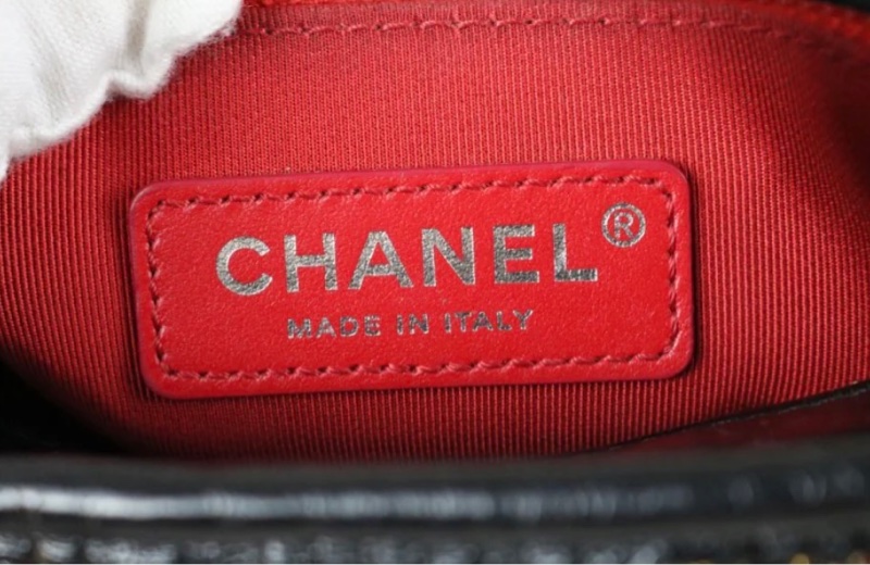 「JL精品代購」98新 Chanel香奈兒 Gabrielle 編織款小號流浪包-9