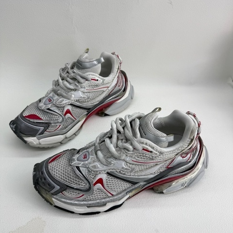 Balenciaga巴黎世家 Runner 2.0圓頭系帶厚底 銀色 41碼