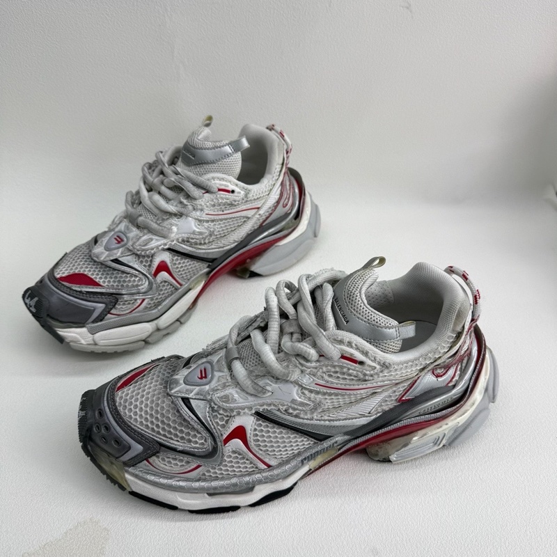 Balenciaga巴黎世家 Runner 2.0圓頭系帶厚底 銀色 41碼-0
