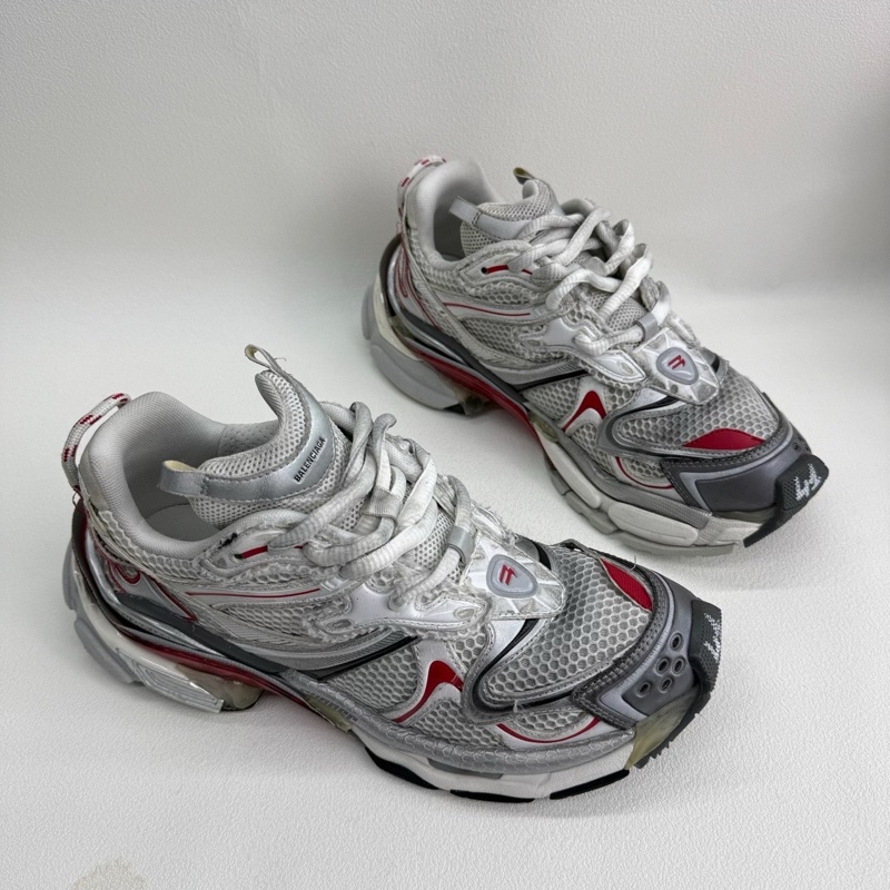 Balenciaga巴黎世家 Runner 2.0圓頭系帶厚底 銀色 41碼-2