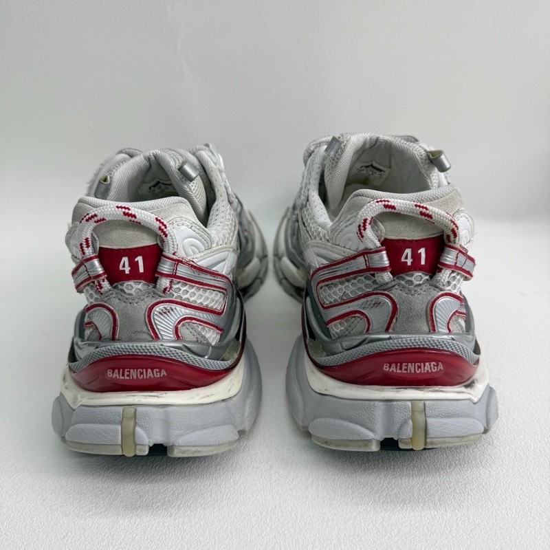 Balenciaga巴黎世家 Runner 2.0圓頭系帶厚底 銀色 41碼-4