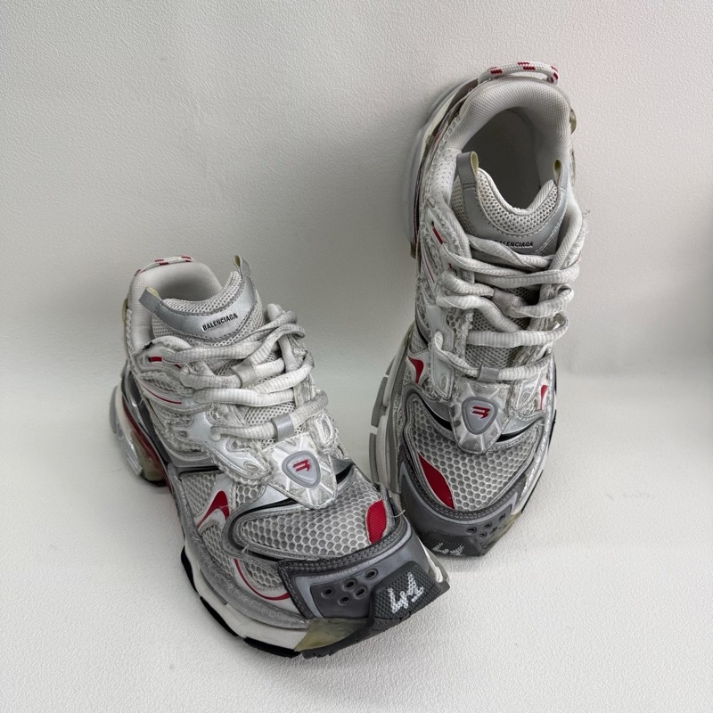 Balenciaga巴黎世家 Runner 2.0圓頭系帶厚底 銀色 41碼-7