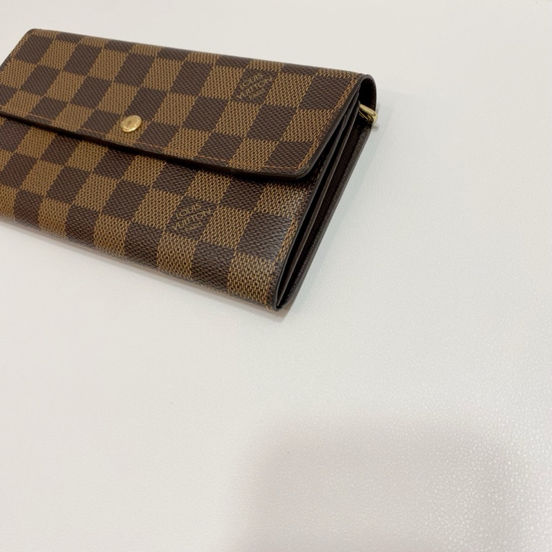 LV 經典款棋盤格錢夾 長款錢包 棕色內里 尺寸:19*10 附件:盒子 塵袋-3