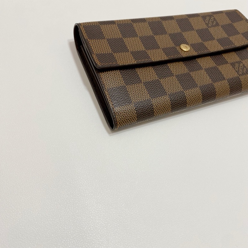 LV 經典款棋盤格錢夾 長款錢包 棕色內里 尺寸:19*10 附件:盒子 塵袋-4