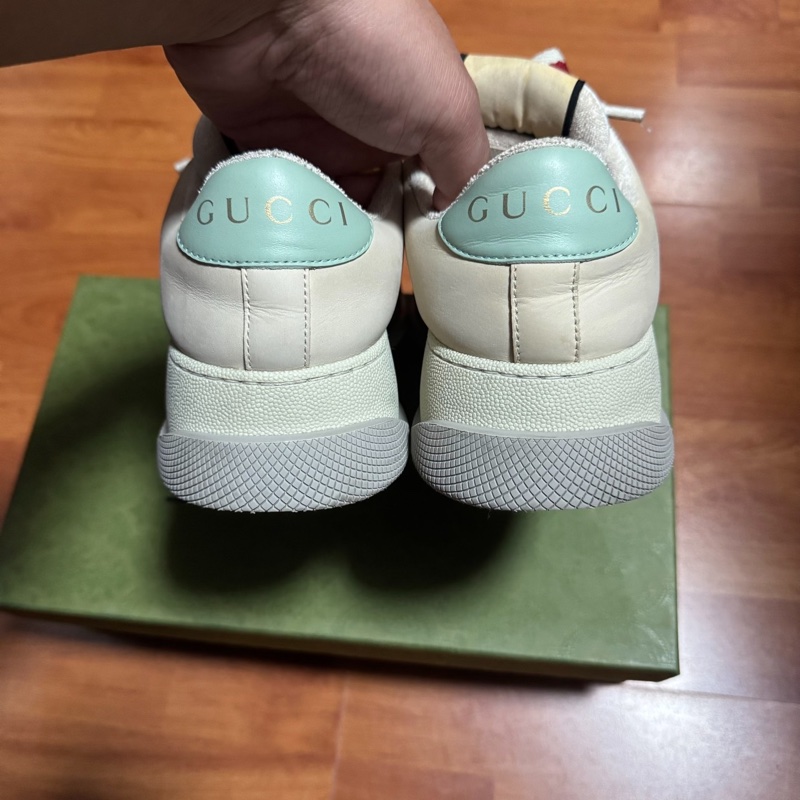 GUCCI小胖丁古馳Screene 髒髒鞋 粉米色 37碼-5