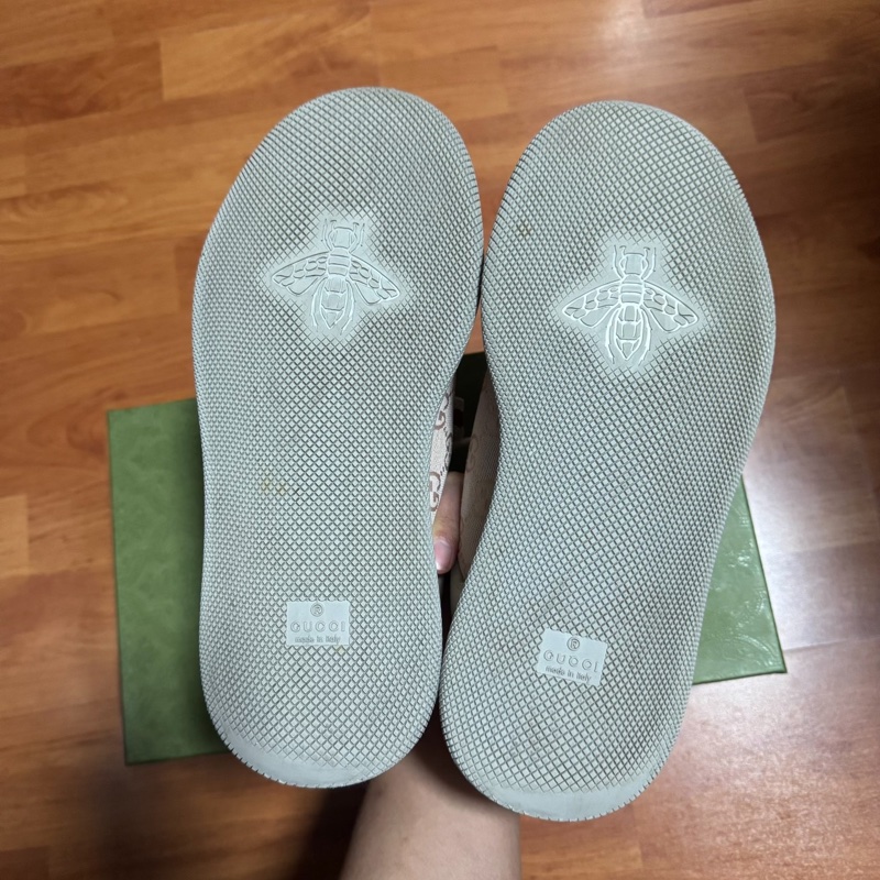 GUCCI小胖丁古馳Screene 髒髒鞋 粉米色 37碼-9