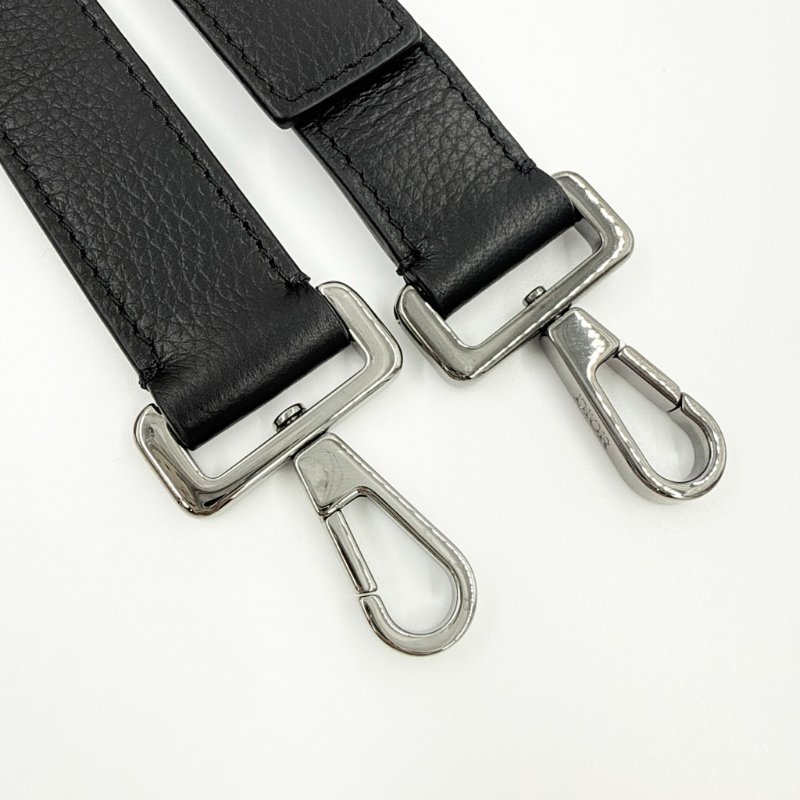 CHRISTIAN DIOR - 黑色牛皮銀釦緹花Weekender 25 包-20