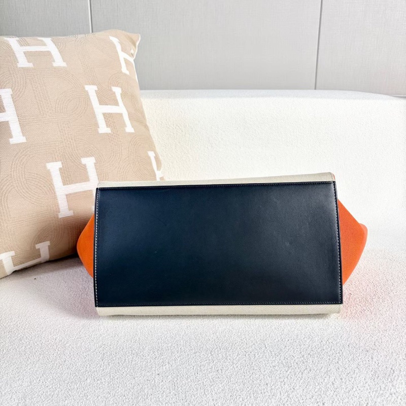 Celine拼皮Trapeze鞦韆包帆布拼皮 金扣 30*24*15 98新配件塵袋 肩帶-4