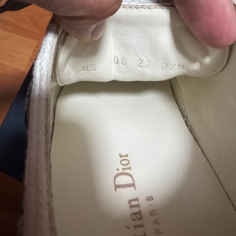 Dior迪奧蝴蝶刺繡低幫板鞋 Walk'n'Dior藍白色 37.5碼-6