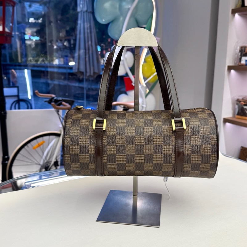 Lv路易威登 棋盤格巴比龍 圓筒包 經典手提包 尺寸：27*13 附件：無-0