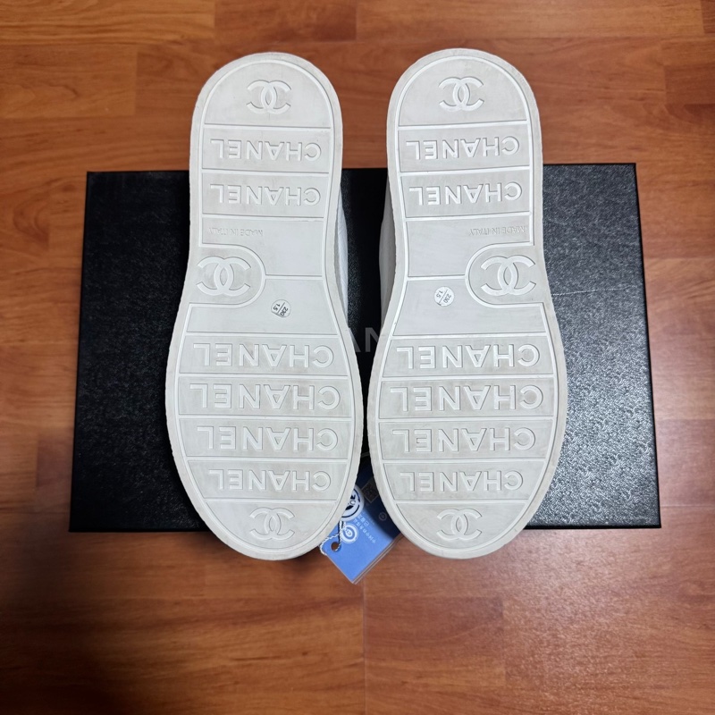 Chanel徽標大頭鞋香奈兒小白鞋 厚底松糕鞋 白色 36.5碼-6
