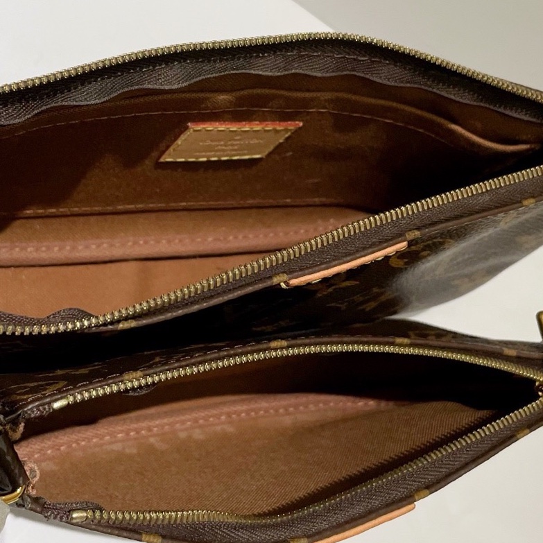 LV 路易威登 五合一 粉肩带麻将包 芯片款 多种背法 可拆卸尺寸：23*13-7