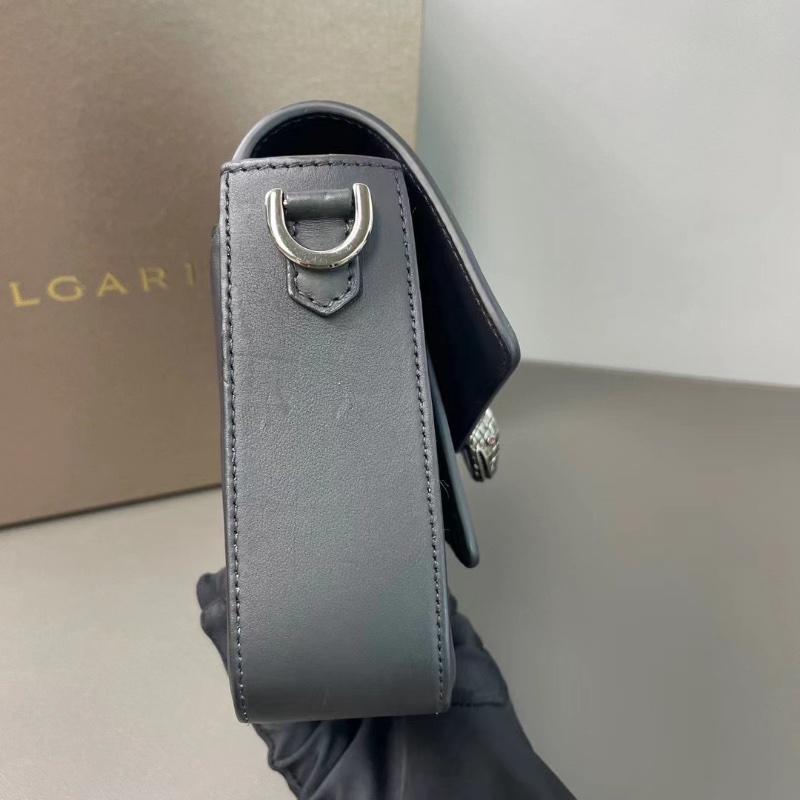 BVLGARI 新款Serpenti Forever 系列So black五金28*13*5  99新配件肩帶 子袋 購證 保卡 塵袋 盒子-5
